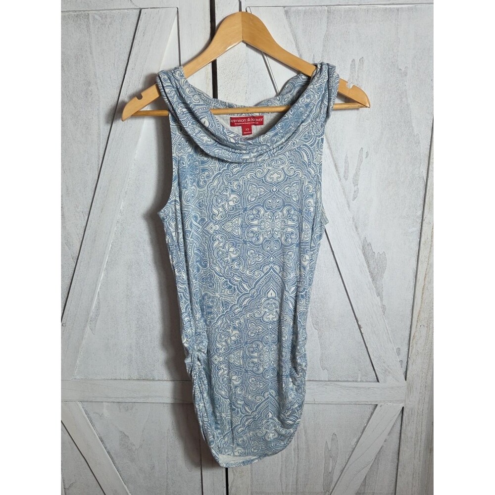 Krimson Klover Drape Neck Ruched Hem Mini Dress Size XS
